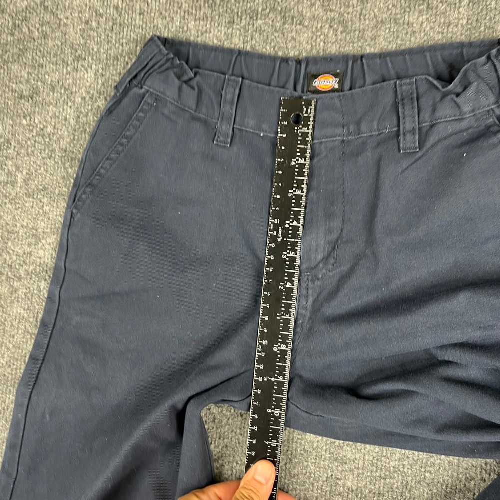 Dickies Pants Kids Size 12 Navy Blue Elastic Waist Straight Leg School Uniform - Picture 4 of 9